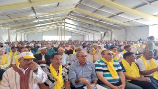 وقوف القافلة الحركية بمحطة جماعة تلوات.. حضور وازن لمختلف قبائل ومكونات المنطقة